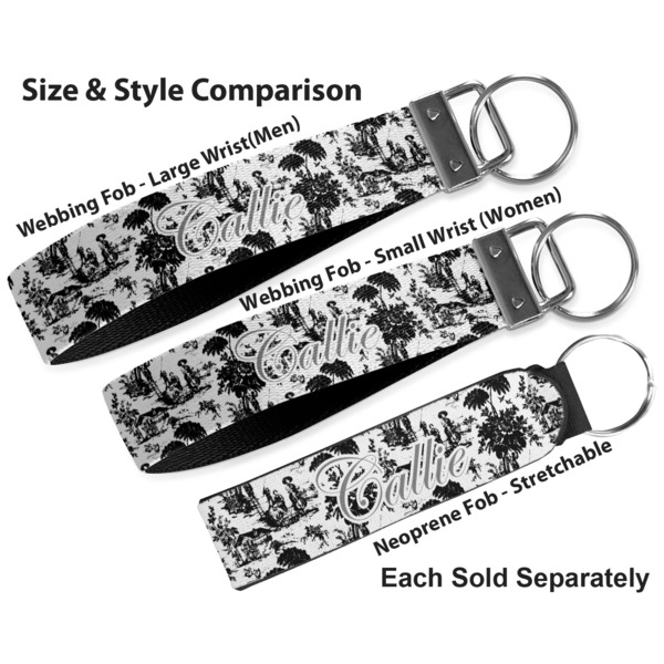 Toile Multiple Key Ring comparison sizes