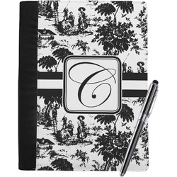Toile Notebook Padfolio - Large w/ Initial