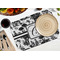 Toile Octagon Placemat - Single front (LIFESTYLE) Flatlay