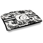 Toile Dog Bed w/ Initial