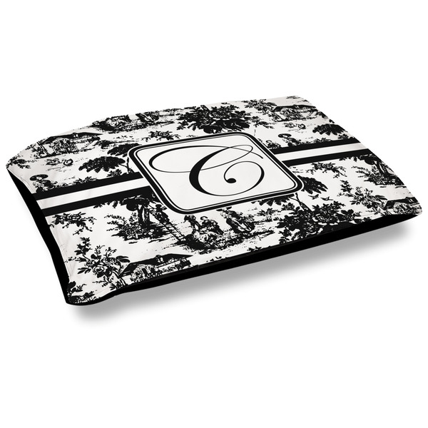 Custom Toile Outdoor Dog Bed - Large (Personalized)