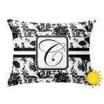 Toile Outdoor Throw Pillow (Rectangular) (Personalized)