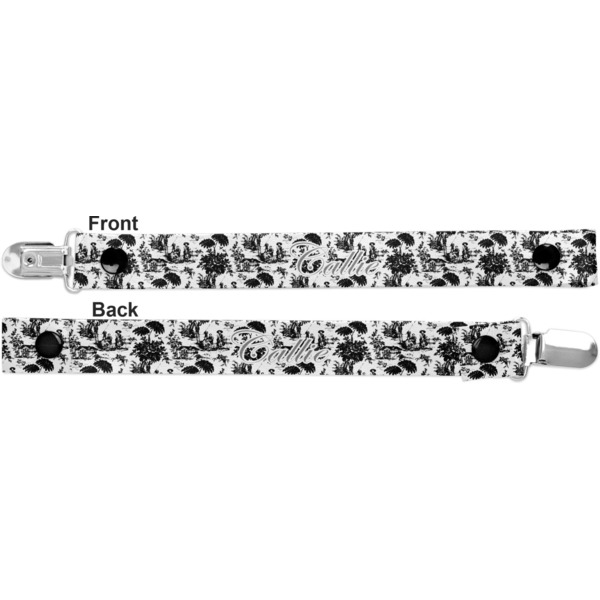 Toile Pacifier Clip - Front and Back