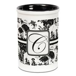 Toile Ceramic Pencil Holders - Black