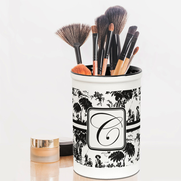 Toile Pencil Holder - LIFESTYLE makeup