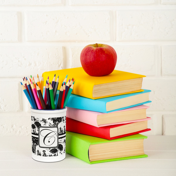 Toile Pencil Holder - LIFESTYLE pencil