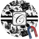 Toile Round Fridge Magnet (Personalized)