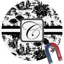 Toile Round Fridge Magnet (Personalized)