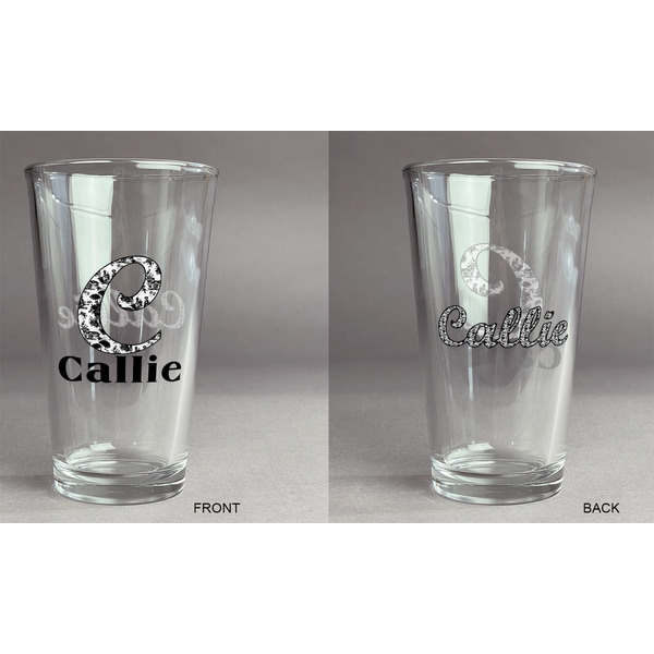 Toile Pint Glass - Two Content - Approval