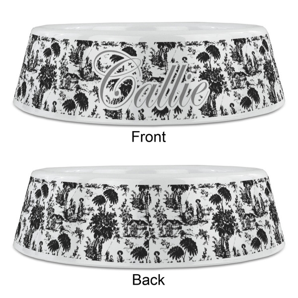 Toile Plastic Pet Bowls - Large - APPROVAL