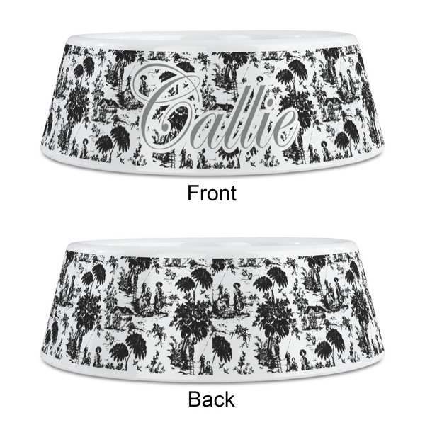 Toile Plastic Pet Bowls - Medium - APPROVAL