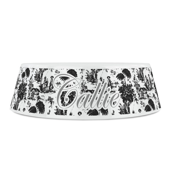 Toile Plastic Pet Bowls - Small - FRONT