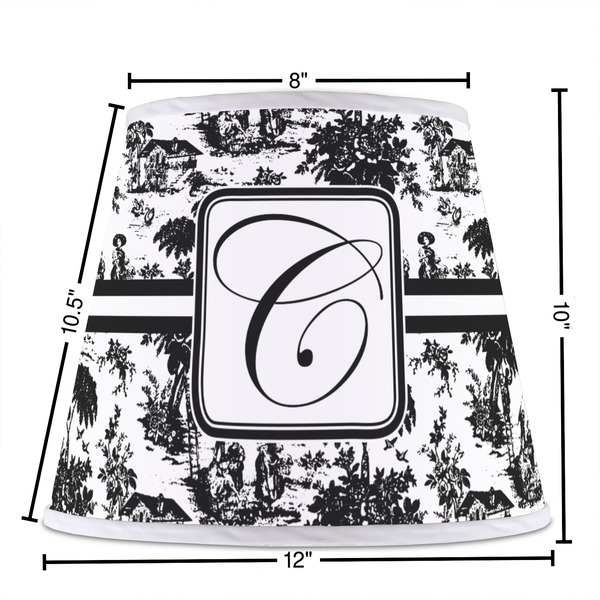 Toile Poly Film Empire Lampshade - Dimensions