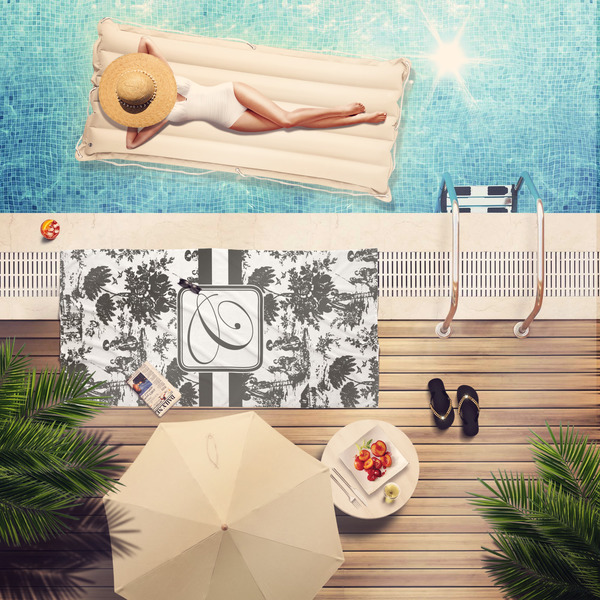 Toile Pool Towel Lifestyle