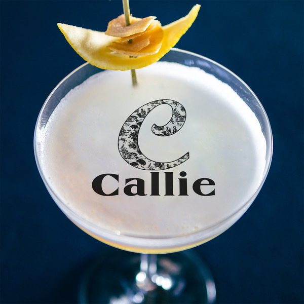 Toile Printed Drink Topper - Large - In Context