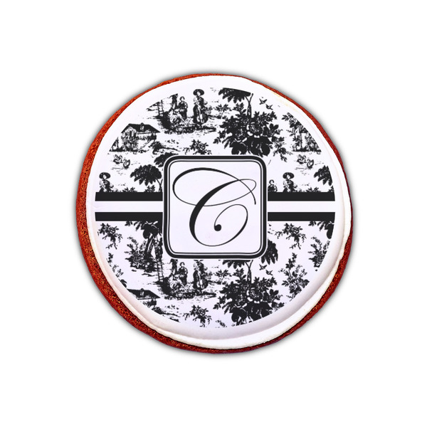 Toile Printed Icing Circle - XSmall - On Cookie