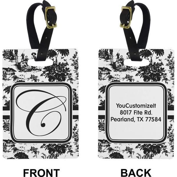 Toile Rectangle Luggage Tag (Front + Back)