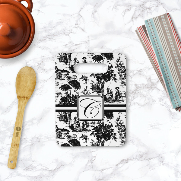 Toile Rectangle Trivet with Handle - LIFESTYLE