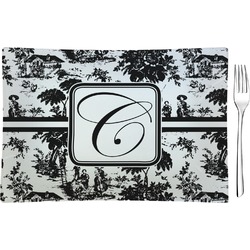 Toile Rectangular Glass Appetizer / Dessert Plate - Single or Set (Personalized)