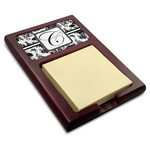Toile Red Mahogany Sticky Note Holder (Personalized)