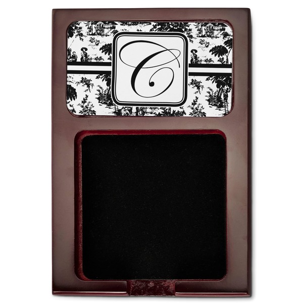 Toile Red Mahogany Sticky Note Holder - Flat