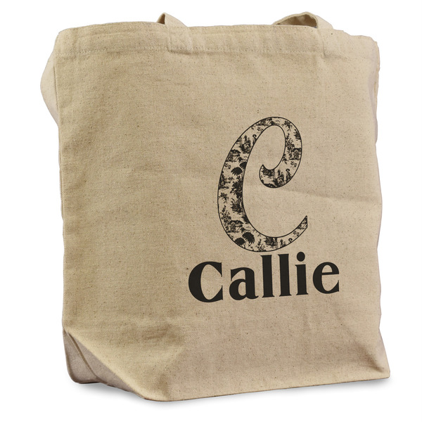 Custom Toile Reusable Cotton Grocery Bag - Single (Personalized)