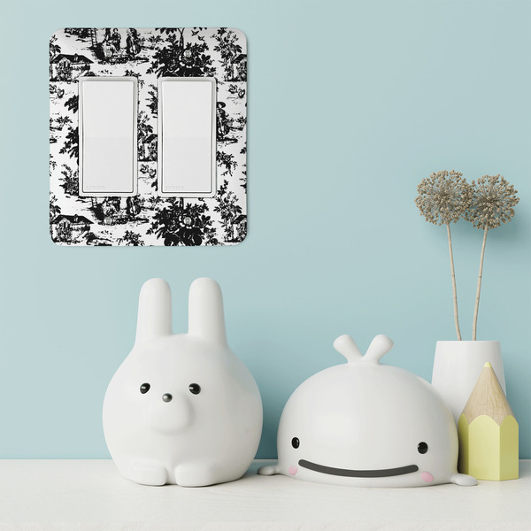 Toile Rocker Light Switch Covers - Double - IN CONTEXT