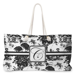 Toile Large Tote Bag with Rope Handles (Personalized)