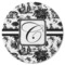 Toile Round Rubber Backed Coaster (Personalized)