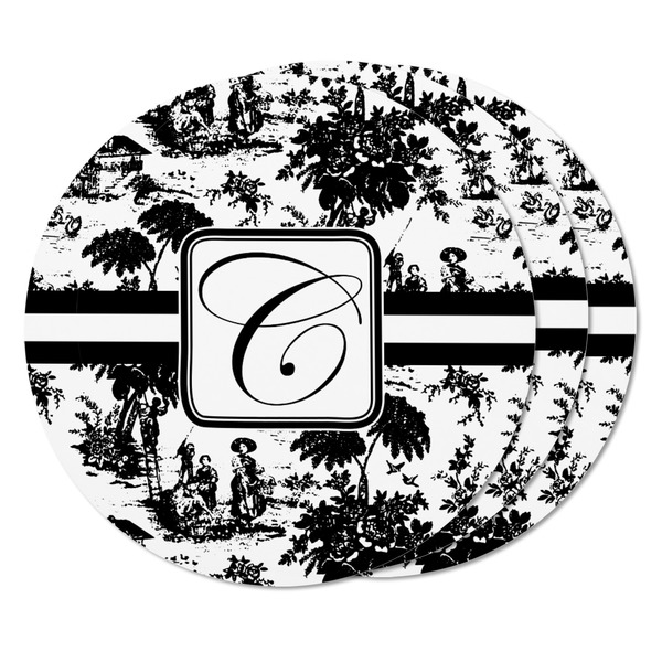 Toile Round Fridge Magnet - THREE
