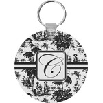 Toile Round Plastic Keychain (Personalized)
