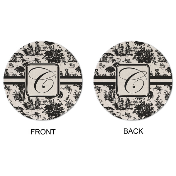 Toile Round Linen Placemats - APPROVAL (double sided)