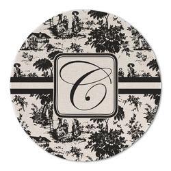 Toile Round Linen Placemat (Personalized)