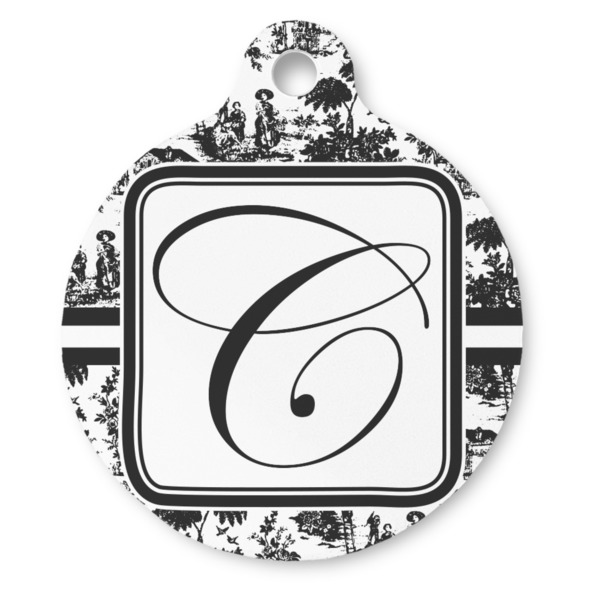 Custom Toile Round Pet ID Tag (Personalized)