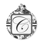 Toile Round Pet ID Tag - Small (Personalized)