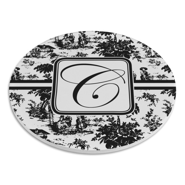 Toile Round Stone Trivet - Angle View