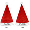 Toile Santa Hats - Front and Back (Double Sided Print) APPROVAL