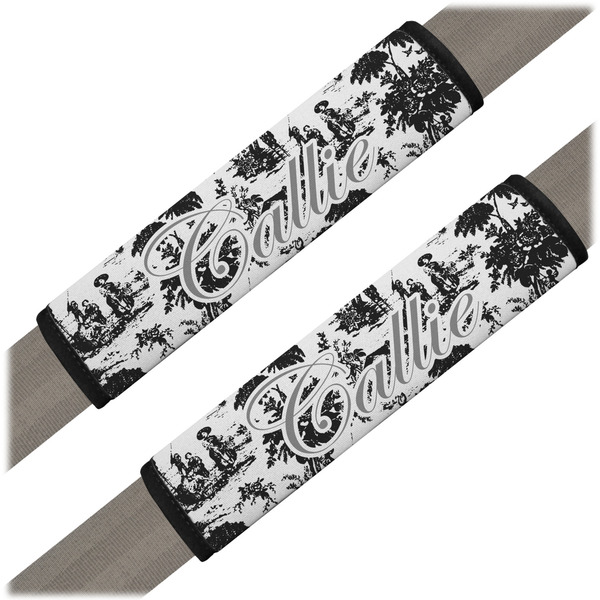 Custom Toile Seat Belt Covers (Set of 2) (Personalized)
