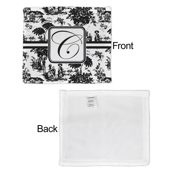 Toile Security Blanket - Front & White Back View
