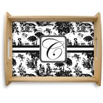 Toile Natural Wooden Tray - Large (Personalized)
