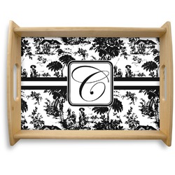 Toile Natural Wooden Tray - Large (Personalized)