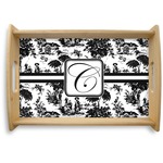 Toile Natural Wooden Tray - Small (Personalized)