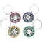 Toile Wine Charms (Set of 4) (Personalized)