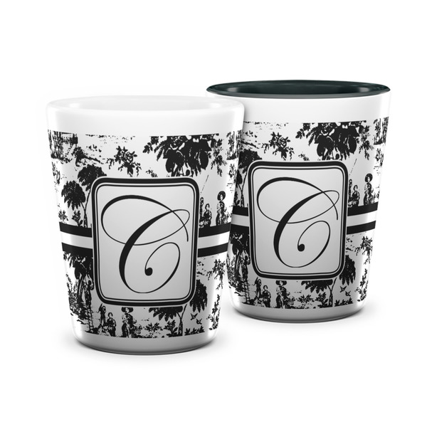 Custom Toile Ceramic Shot Glass - 1.5 oz (Personalized)