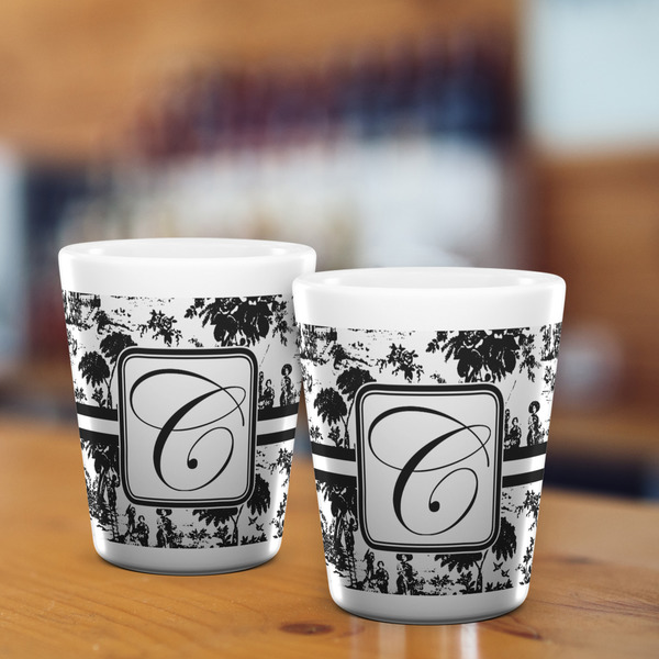 Toile Shot Glass - White - LIFESTYLE
