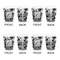 Toile Shot Glass - White - Set of 4 - APPROVAL