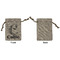 Toile Small Burlap Gift Bag - Front Approval
