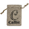 Toile Small Burlap Gift Bag - Front