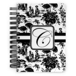 Toile Spiral Notebook - 5x7 w/ Initial