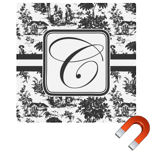 Custom Toile Square Car Magnet - 6" (Personalized)